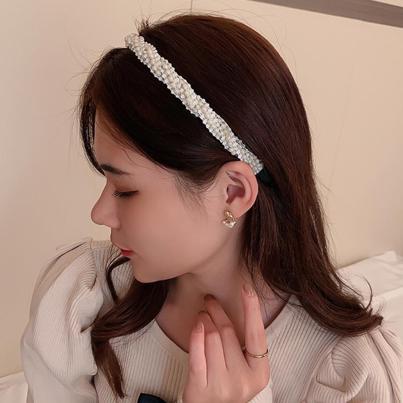 Hair Clips & Barrettes Fashion Braided Pearl Chain Winding Headband Accessories Women's Thin Side Hairband Boutique Art Headwears
Hair Clips & Barrettes Fashion Braided Pearl Chain Winding Headband Accessories Women's Thin Side Hairband Boutique Art Headwears