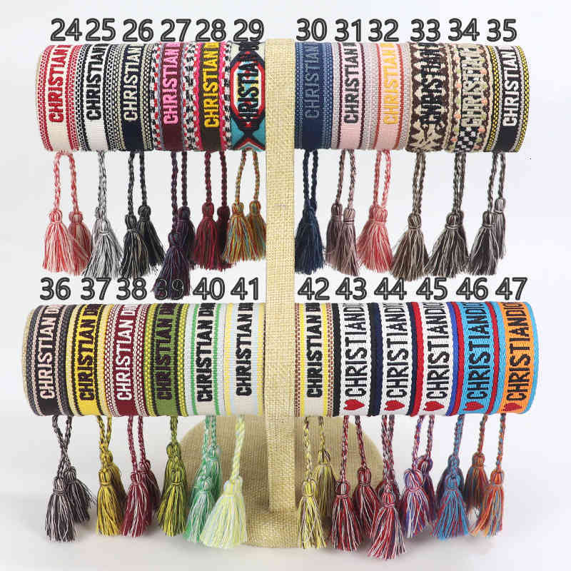 Woven Bracelet Bracelets Men Charm Designer For Women Jewelry Friendship Adjustable Lover Gift Embroidery Tassel Vintage Couple Braided 95-113