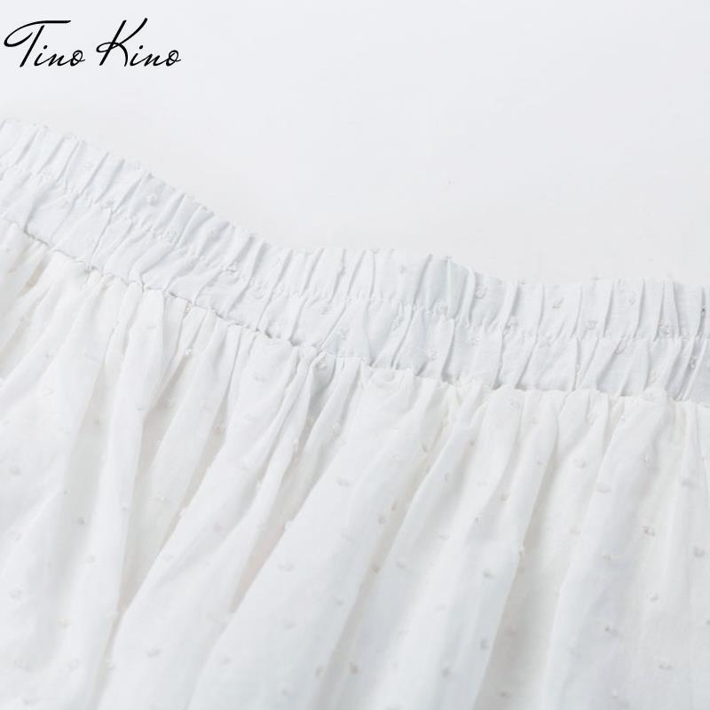 Women's High Waist A-Line Mini Skirt Summer Women Elegant White s Casual Lace Splice Short Holiday 220317