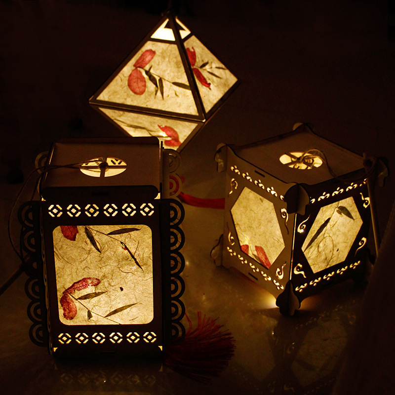 DIY Chinese retro style Portable Amazing Blossom Flower Light Lamp Party Glowing Lanterns For MidAutumn Festival Gift 220610