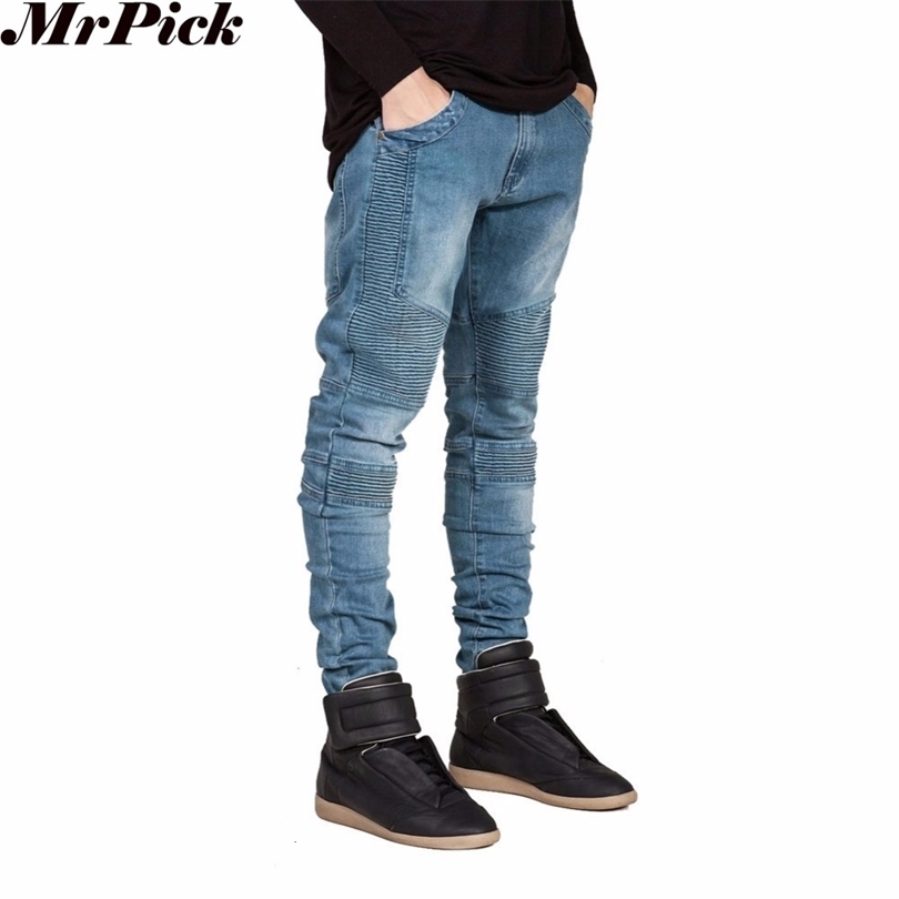 2016 Men Skinny Jeans Men Runway Slim Racer Biker Jeans Strech Hiphop Jeans For Men Y2036 CJ191210, Light blue ripped
2016 Men Skinny Jeans Men Runway Slim Racer Biker Jeans Strech Hiphop Jeans For Men Y2036 CJ191210, Light blue ripped