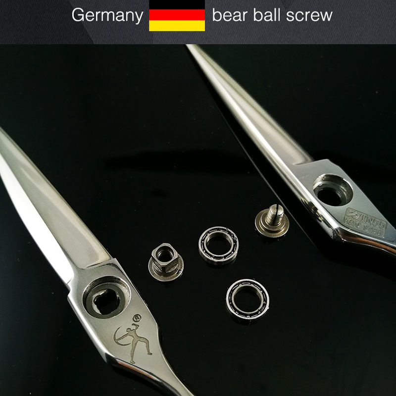 Titan high quality beard ball screw hand made sharp VG10 steel hair cutting scissors free 220317