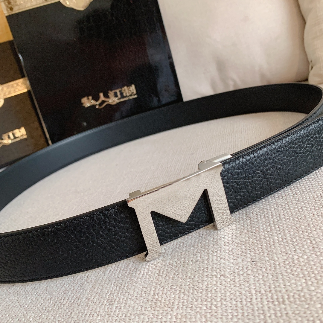 Now2022 Fashion Big Letter M Buckle Leather Belt Without Box Designer Men Ladies High Quality Men's Belt Width 3.4, Black
Now2022 Fashion Big Letter M Buckle Leather Belt Without Box Designer Men Ladies High Quality Men's Belt Width 3.4, Black