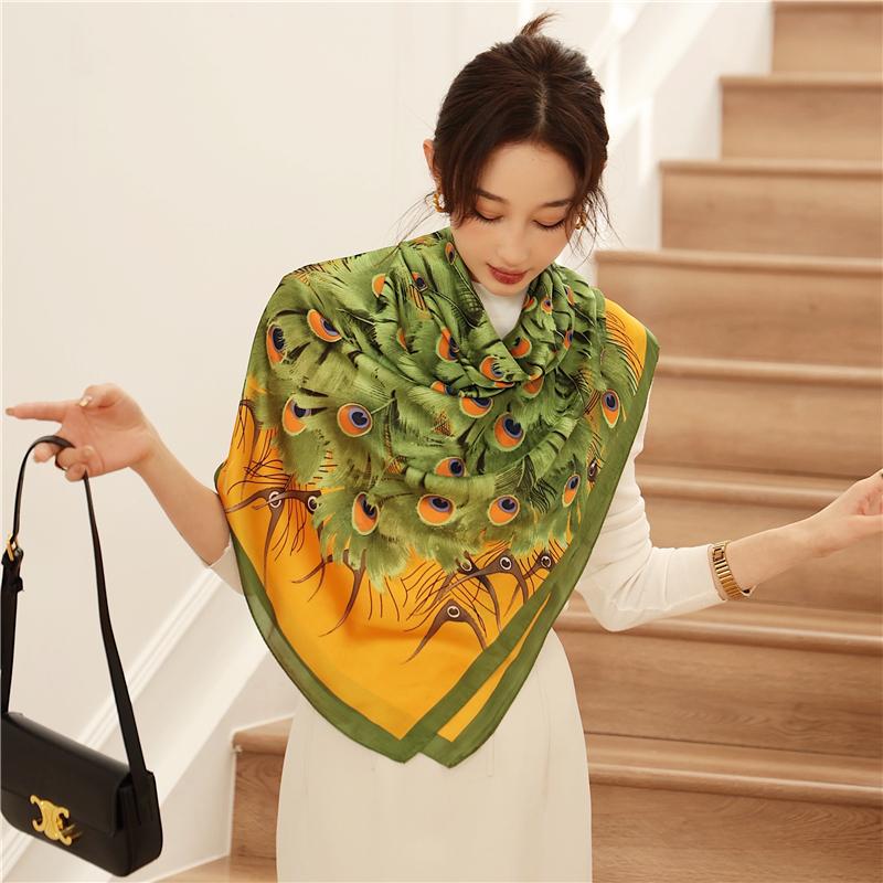 Scarves Luxury Silk Satin 110cm Square Scarf Women Print Spring Warm Shawl Wrap Female Hair Band Foulard Bandana Headscaceves HijabScarves
Scarves Luxury Silk Satin 110cm Square Scarf Women Print Spring Warm Shawl Wrap Female Hair Band Foulard Bandana Headscaceves HijabScarves