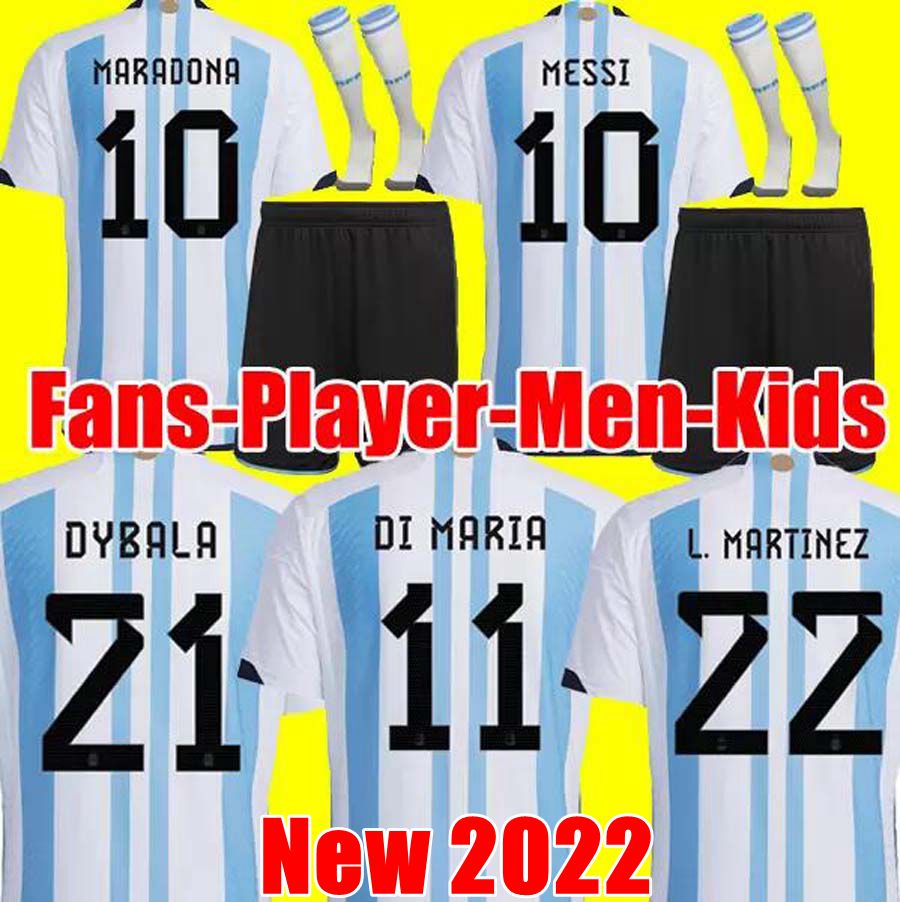 Argentina soccer Jersey football shirt 2022 DYBALA AGUERO MARADONA DI MARIA MESSIs 22 23 fans player version Men Kids kit sets uniforms, Home kids
Argentina soccer Jersey football shirt 2022 DYBALA AGUERO MARADONA DI MARIA MESSIs 22 23 fans player version Men Kids kit sets uniforms, Home kids