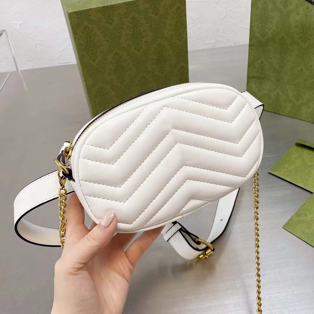 Designer One Shoulder Crossbody Bag High Quality Leather Gold Hardware Chain Bagss Mini Waist Bags messenger Bags womens handbags Wallets, White
Designer One Shoulder Crossbody Bag High Quality Leather Gold Hardware Chain Bagss Mini Waist Bags messenger Bags womens handbags Wallets, White