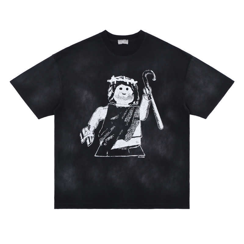 Men's T-Shirts Saint street fashion brand ins style hip hop puppet villain printed retro washed high street short sleeve T-shirt Casual Short T-shirt, Black
Men's T-Shirts Saint street fashion brand ins style hip hop puppet villain printed retro washed high street short sleeve T-shirt Casual Short T-shirt, Black