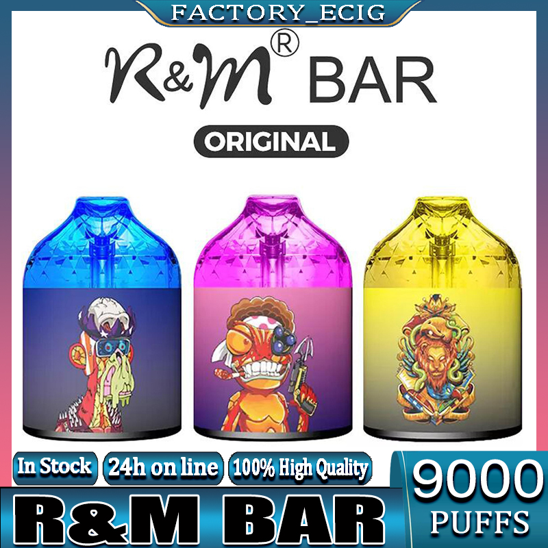 100% Original R&M Bar 9000 Puffs Cloud Beast Disposable E Cigarette Vape Pen With Mesh Coil 5% 15ML Cartridge Pod Device 650Mah Rechargeable Battey Airflow Control RM 
100% Original R&M Bar 9000 Puffs Cloud Beast Disposable E Cigarette Vape Pen With Mesh Coil 5% 15ML Cartridge Pod Device 650Mah Rechargeable Battey Airflow Control RM