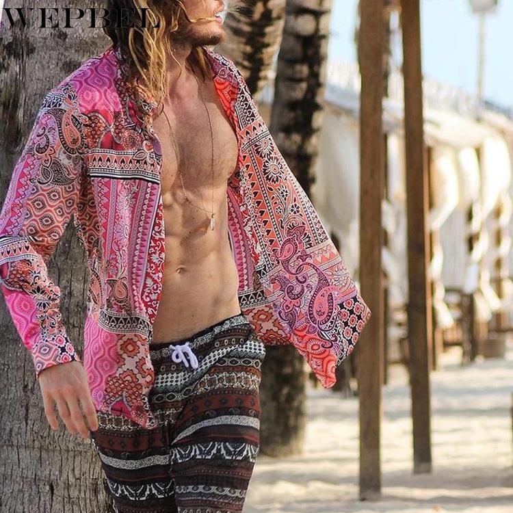 Men' Casual Shirts WEPBEL Shirt Spring Summer Fashion Printed Cardigan Loose Long Sleeve Turn-down Collar Beach Top, Pink
Men' Casual Shirts WEPBEL Shirt Spring Summer Fashion Printed Cardigan Loose Long Sleeve Turn-down Collar Beach Top, Pink