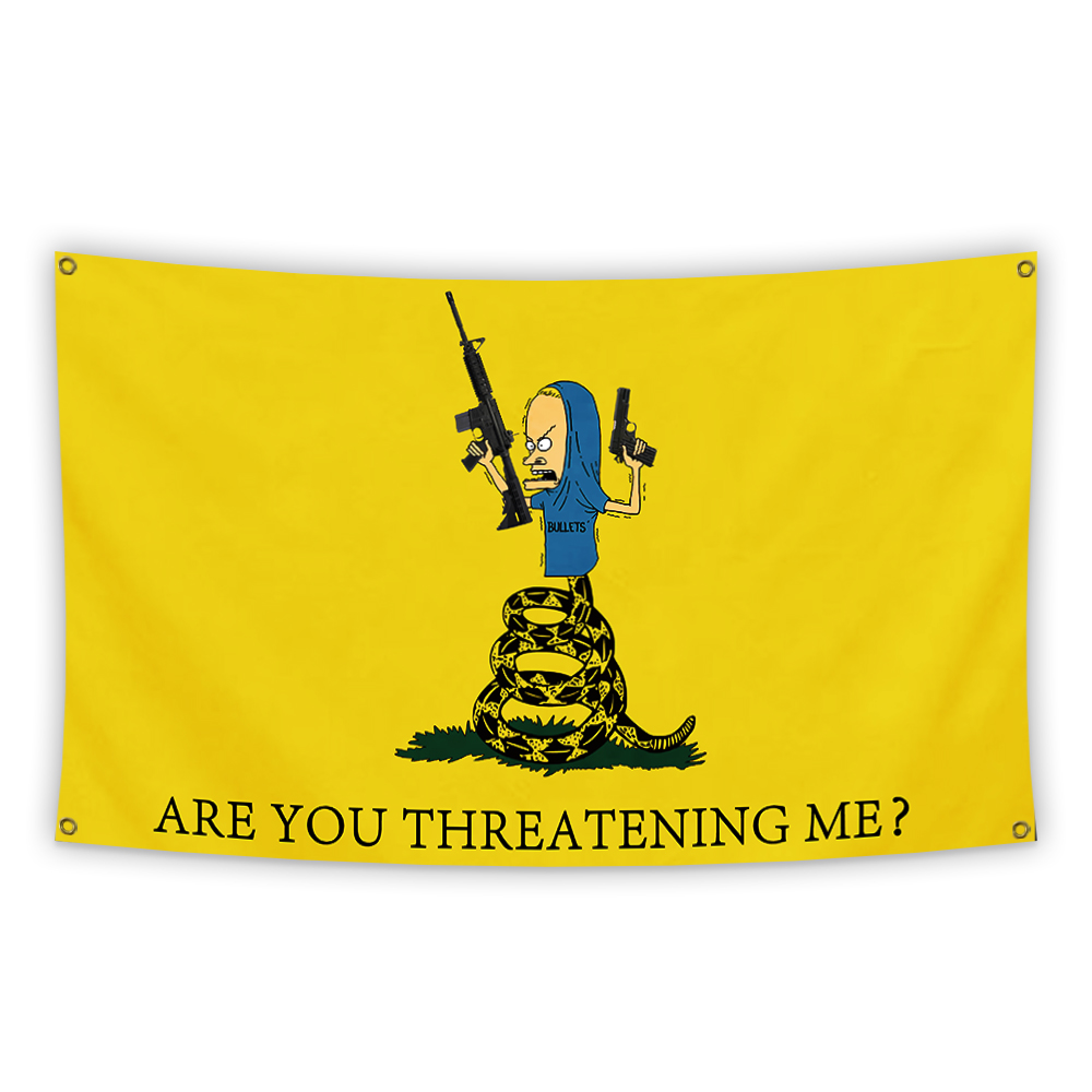 Are You Threatening on Me Flag 3x5 Ft With Brass Grommets For College Dorm Frat Man Cave Party Decoration
Are You Threatening on Me Flag 3x5 Ft With Brass Grommets For College Dorm Frat Man Cave Party Decoration