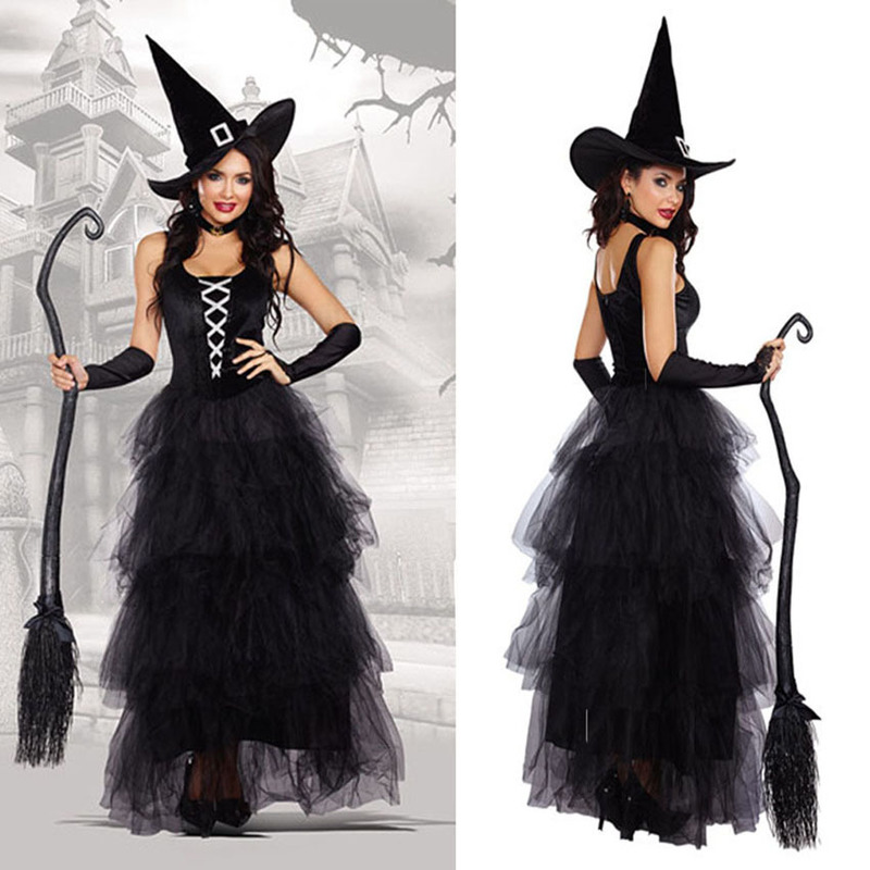 Special Occasions Halloween Witch Costumes for Women Adult Fantasy Black Dress UP Party Carnival Performance 220826
Special Occasions Halloween Witch Costumes for Women Adult Fantasy Black Dress UP Party Carnival Performance 220826
