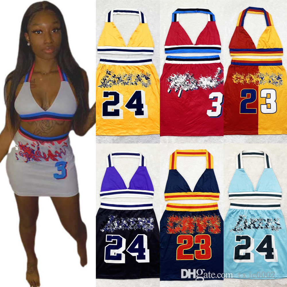 Summer Designer Tracksuits For Women Two Piece Dress Set Sexy Basketball Suit Number Printed Crop Top And Skirt Outfits, Purple black-7
Summer Designer Tracksuits For Women Two Piece Dress Set Sexy Basketball Suit Number Printed Crop Top And Skirt Outfits, Purple black-7