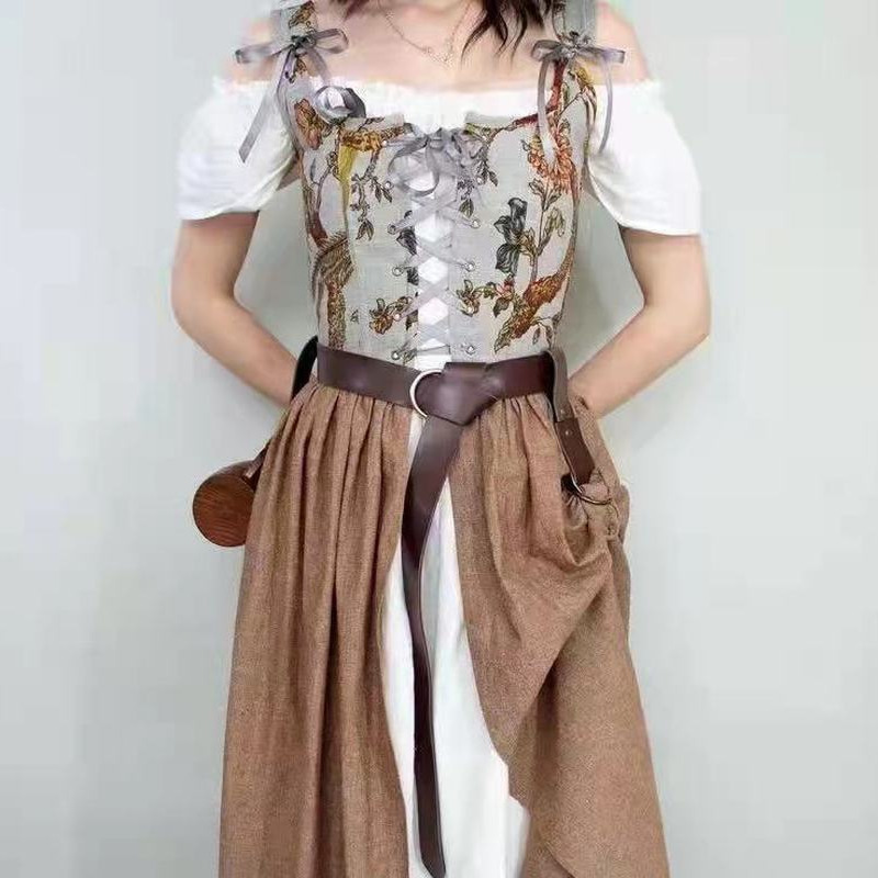 Floral Beach Party Sexy Bustiers Crop Women Backless Bandage French Vintage Halter Top Korean Fashion Boho Lace with Corset 220325