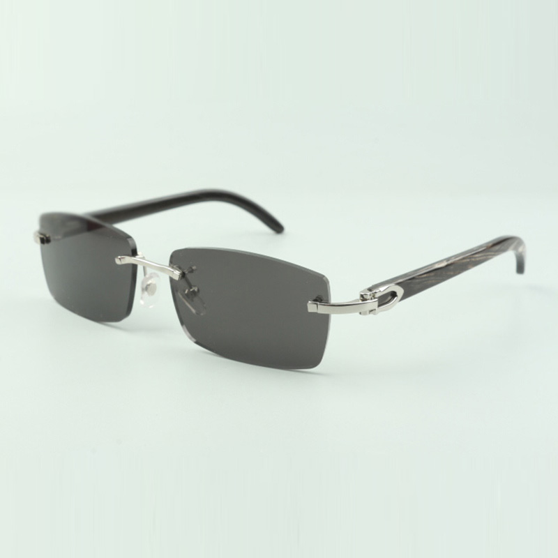 Plain Buffs sunglasses 3524012 with black textured buffalo horn legs and 56mm lenses