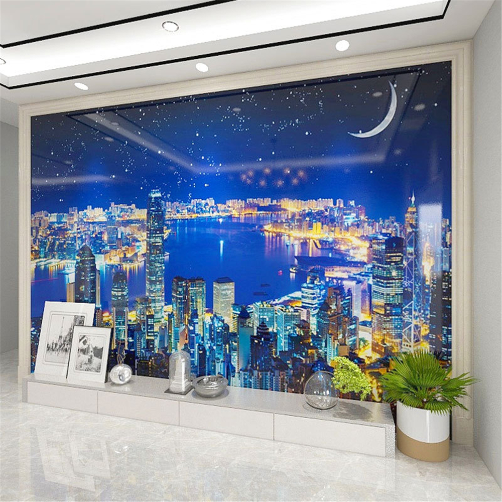 Night City Building Wallpaper Mural Dining Room Living Room Sofa Background Wallpaper, Blue
Night City Building Wallpaper Mural Dining Room Living Room Sofa Background Wallpaper, Blue
