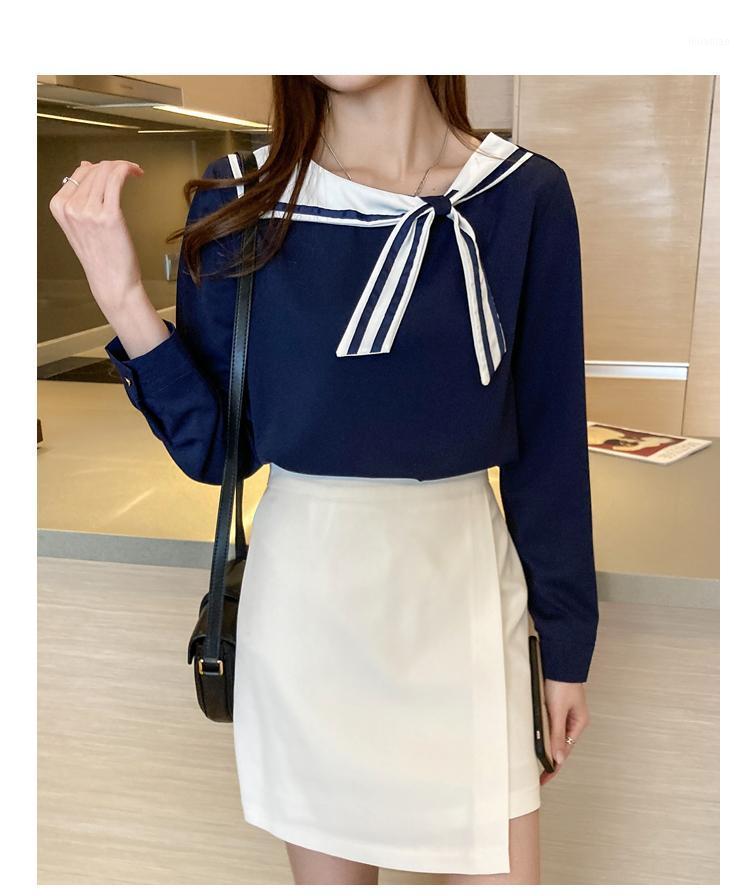 Women's Blouses & Shirts Spring 2022 Products Long-sleeved Shirt Female Fat Mm Plus Size Navy Collar Age Reducing Top, Blue
Women's Blouses & Shirts Spring 2022 Products Long-sleeved Shirt Female Fat Mm Plus Size Navy Collar Age Reducing Top, Blue