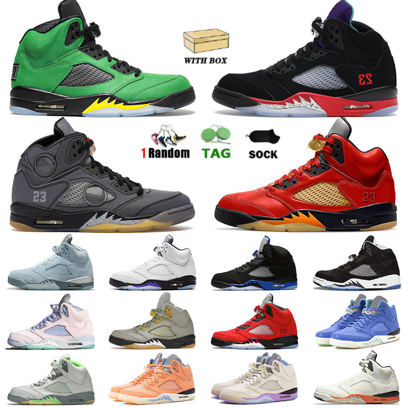 Originals Top 3 Black Muslin Sail Off Jumpman 5 Basketball Shoes 5s With Box Racer Blue White Oreo Mars For Her Easter Aqua Retroes Classic Mens Women Sneakers 36-47, C63 quai 54 black 40-47