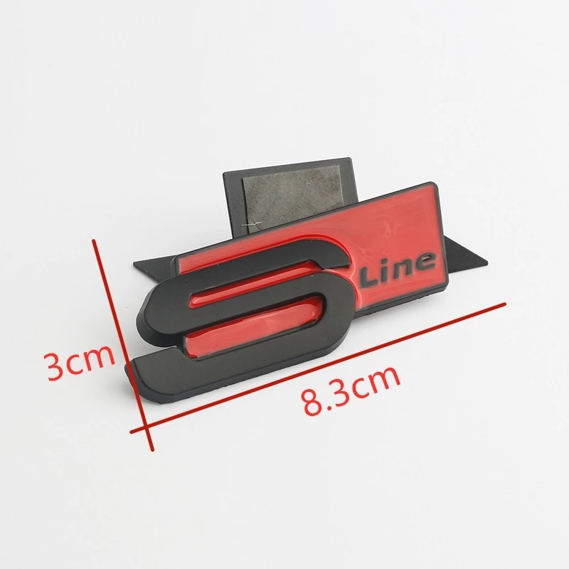 Metal Car Accessories Sticker Emblem Decal for Audi SLine A3 A4 A5 A6 A7 A8 S3 S4 S5 S6 S7 S8 Q3 Q5 Q7 Exterior Decoration
