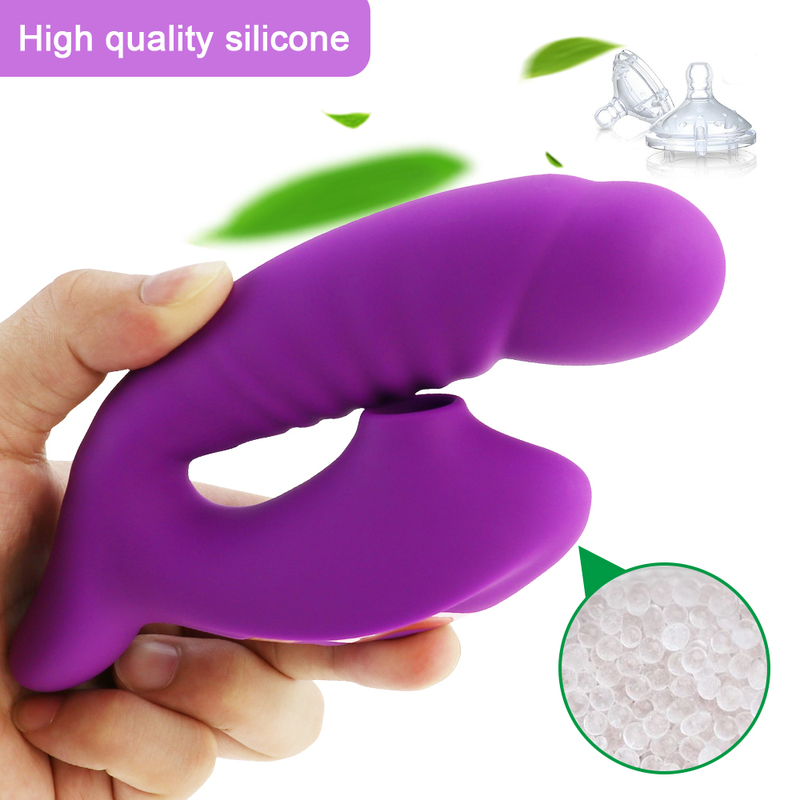Clitoral Sucking G Spot Dildo Vibrator with 10 Powerful Modes Clit Sucker Rechargeable Clitoris Stimulator Sex Toys for Women 220329