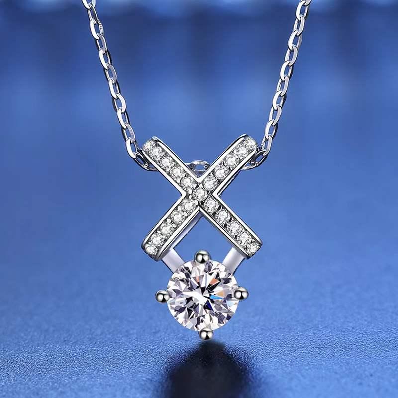 Other Trendy 0.5 D Color Moissanite Geometric Cross Necklace 925 Sterling Silver Gra Clavicle Birthday GiftOther
Other Trendy 0.5 D Color Moissanite Geometric Cross Necklace 925 Sterling Silver Gra Clavicle Birthday GiftOther