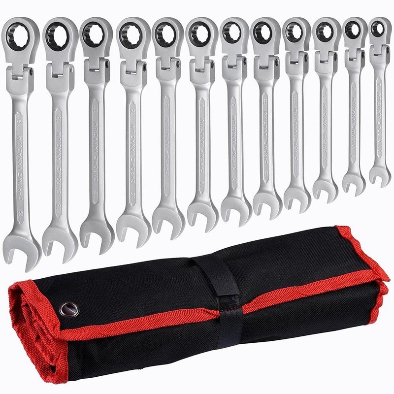Flex Head Ratcheting Wrench Set,Combination Ended Spanner kits, Chrome Vanadium Steel Hand Tools Socket Key Ratchet set 220428
Flex Head Ratcheting Wrench Set,Combination Ended Spanner kits, Chrome Vanadium Steel Hand Tools Socket Key Ratchet set 220428