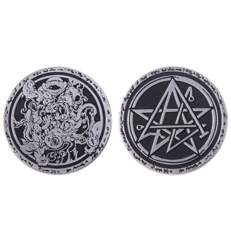 Keychains Cthulhu Mythos Necronomicon Coin Keychain Sigil Of The Gateway Call Metal Prop Collection Jewelry
Keychains Cthulhu Mythos Necronomicon Coin Keychain Sigil Of The Gateway Call Metal Prop Collection Jewelry