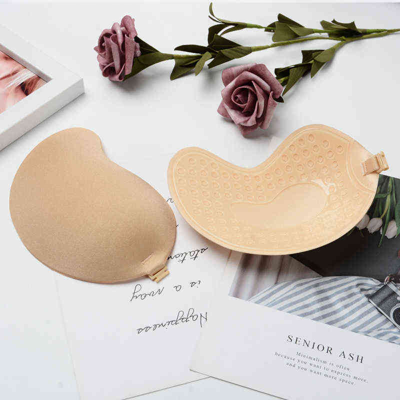 5PC Invisible Push Up Bra Backless Strapless Bra Seamless Front Closure Bralette Underwear Women Self-Adhesive Silicone Sticky BH Y220725