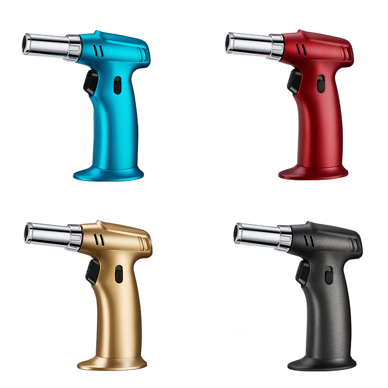 Wholesale Chef Blowtorch Scorch Lighter Refillable Kitchen Torch Jet Flame Iron Welding Gift Butane Gas Torches W260202