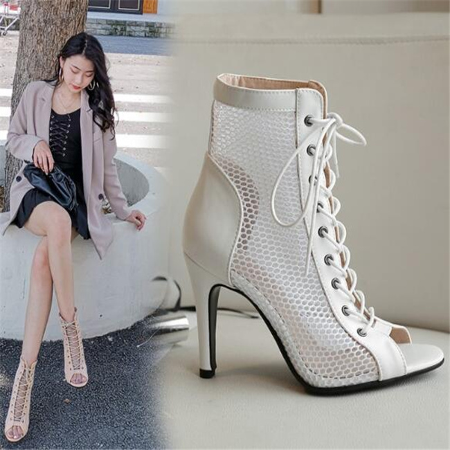 Designer Summer Womens Sandals Fashion Dance Women Shoes High Quality Open Toe High Heels Mesh Hollow Out Ankle Boot, Khaki
Designer Summer Womens Sandals Fashion Dance Women Shoes High Quality Open Toe High Heels Mesh Hollow Out Ankle Boot, Khaki