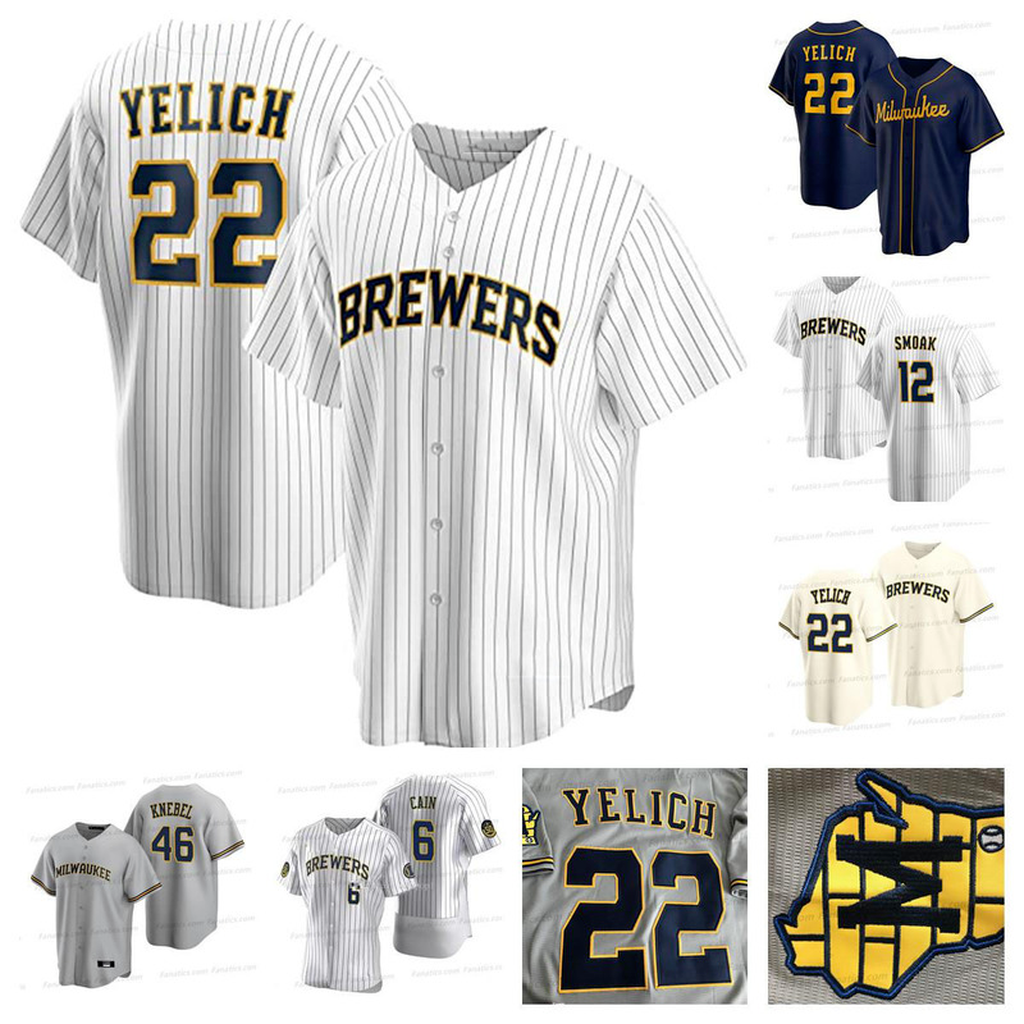 22 Christian Yelich Jersey 27 Willy Adames Robin Yount Brandon Woodruff Lorenzo Cain 71 Josh Hader Keston Hiura Rowdy Tellez Andrew 24 McCutchen Brewers Jerseys, Mens/cool base/black
22 Christian Yelich Jersey 27 Willy Adames Robin Yount Brandon Woodruff Lorenzo Cain 71 Josh Hader Keston Hiura Rowdy Tellez Andrew 24 McCutchen Brewers Jerseys, Mens/cool base/black