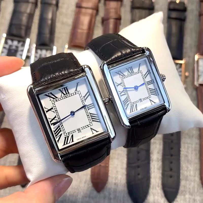 Wristwatches Couple Watch Elegant Squar Retro Roman Numeral Scale Fashion Lovers Watches Men Women Casual Leather Strap Quartz, Sliver women
Wristwatches Couple Watch Elegant Squar Retro Roman Numeral Scale Fashion Lovers Watches Men Women Casual Leather Strap Quartz, Sliver women