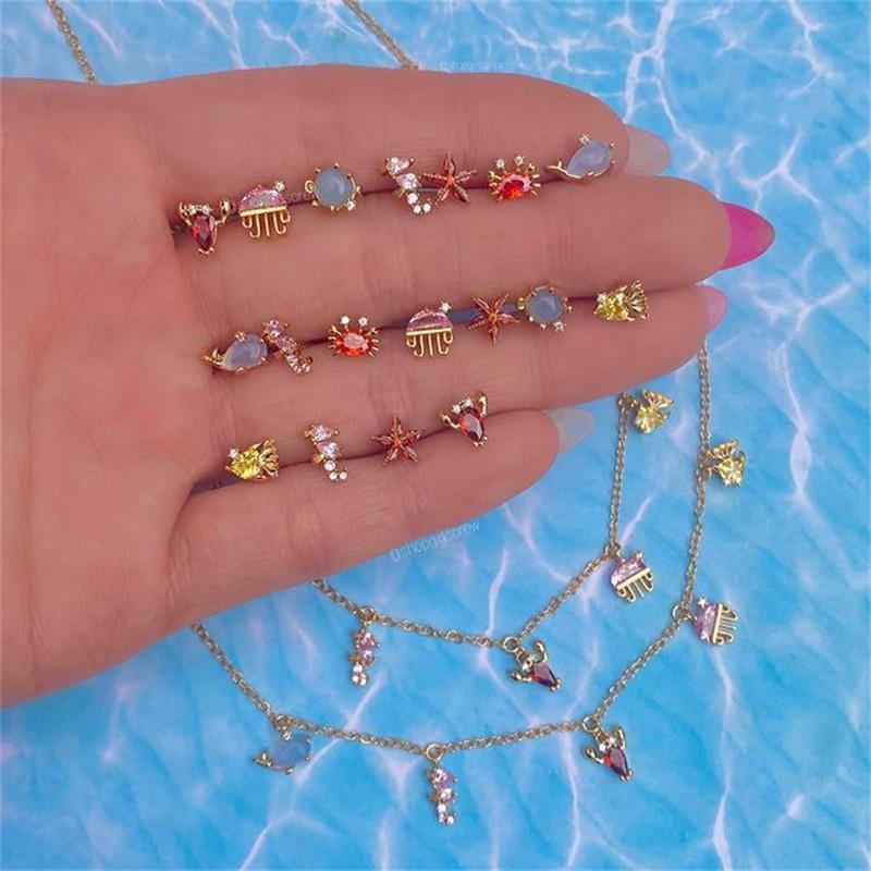 Anklets ZHOUYANG Ins Cute Animals Anklet Bracelet On The Hand For Girls Mini Crystal Marine Life Gold Color Women's Trend Jewelry KBA024
Anklets ZHOUYANG Ins Cute Animals Anklet Bracelet On The Hand For Girls Mini Crystal Marine Life Gold Color Women's Trend Jewelry KBA024