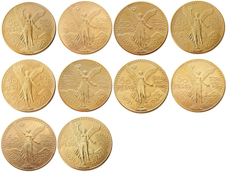 Mexico 50 Peso 1921-1947 10pcs dates for chose Craft Gold Plated copy coin home decoration accessories
Mexico 50 Peso 1921-1947 10pcs dates for chose Craft Gold Plated copy coin home decoration accessories