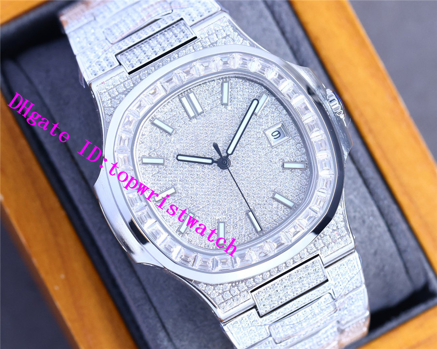 7 style Nautilus Sport Watches Full Diamond Luxury Watch Swiss Mechanical 28800 vph 18k platinum 316L Steel Casual Wristwatch Date sapphire Waterproof Luminous
7 style Nautilus Sport Watches Full Diamond Luxury Watch Swiss Mechanical 28800 vph 18k platinum 316L Steel Casual Wristwatch Date sapphire Waterproof Luminous