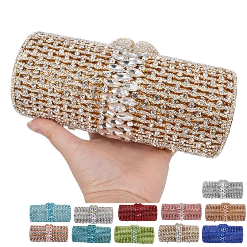 Gold Silver Clutch cylinder Women Evening Party Blue Pink Banquet Female Shoulder Bags SC978 220616
Gold Silver Clutch cylinder Women Evening Party Blue Pink Banquet Female Shoulder Bags SC978 220616