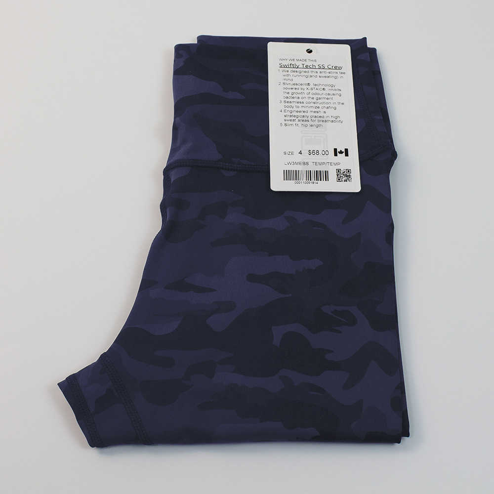 Yoga Double-sided Matte Women's Leggings Sports High Waist Camouflage Tights Naked Moisture Absorption Sweat Wicking Fitness Pants
