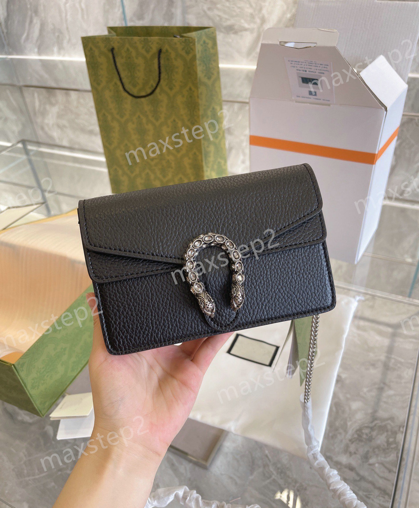 Dionysuss Super Mini PM MM Chain Bag Leather Tiger Head Chains Shoulder Handbag Brand Luxurys Womens Designer bags Wallet Purse bagDesigner bags
Dionysuss Super Mini PM MM Chain Bag Leather Tiger Head Chains Shoulder Handbag Brand Luxurys Womens Designer bags Wallet Purse bagDesigner bags