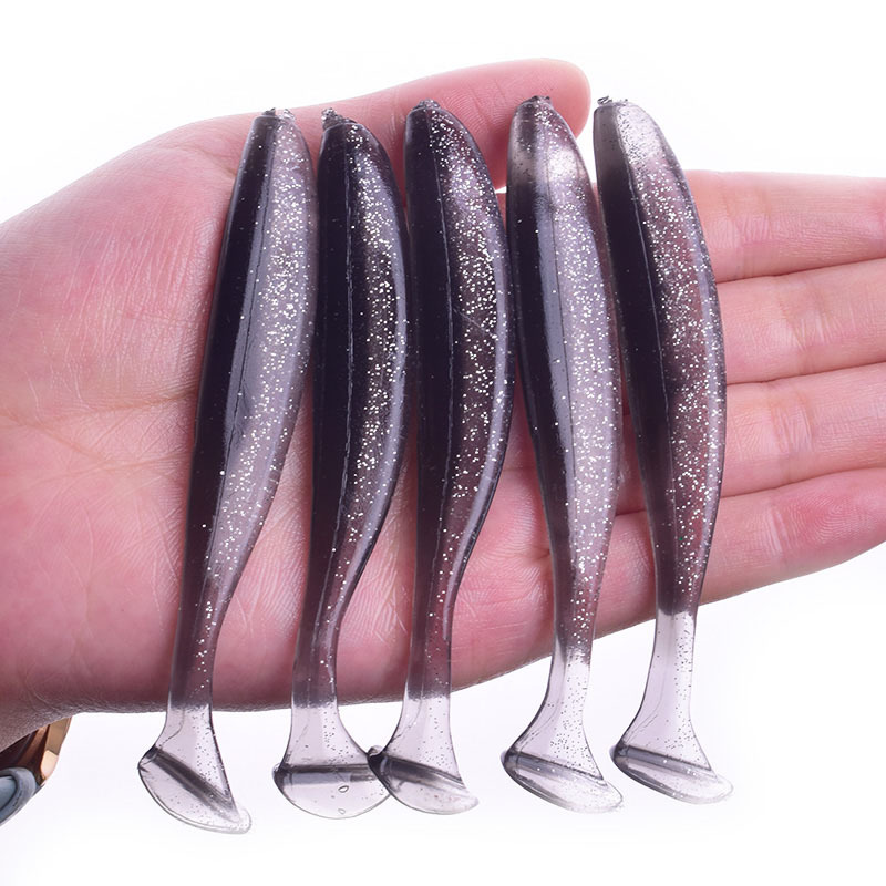 Shad Worm Soft Bait 70mm T Tail Jigging Wobblers Fishing Lure Tackle Bass Pike Aritificial Silicone Swimbait Convenient And Practi