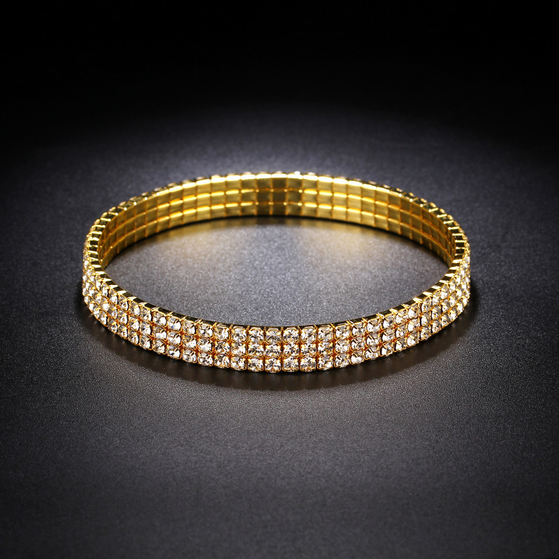 Fashion Adjustable Women Crystal Diamond Anklet Bracelet Gold Silver 1/2/3/4/5 Rows Rhinestone Foot Chain Summer Beach Jewelry Bride Gift Wholesale Pr