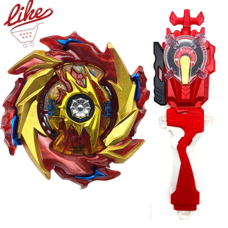 Laike Beyblad Burst Superking Flame B-174 Limit Break DX Set B174 Spinning Top with Launcher Handle Set Toys for Children AA220323
