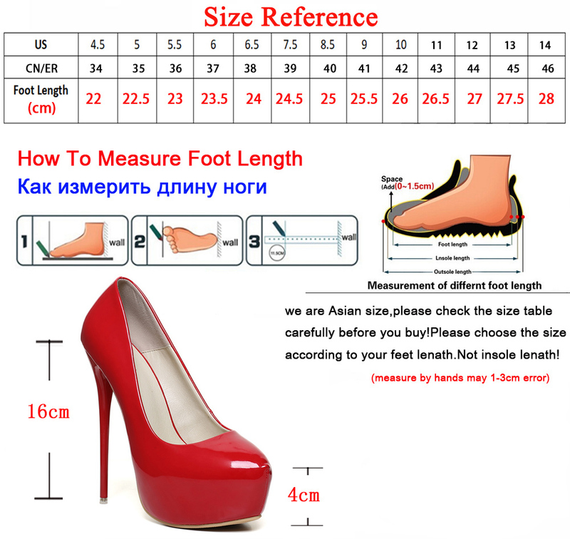 Fetish High Heels Platform Shoes Sexy Stiletto 16cm Extreme Women Pumps Party Nightclub Small round Size 35-47 Woman Shoe 220328