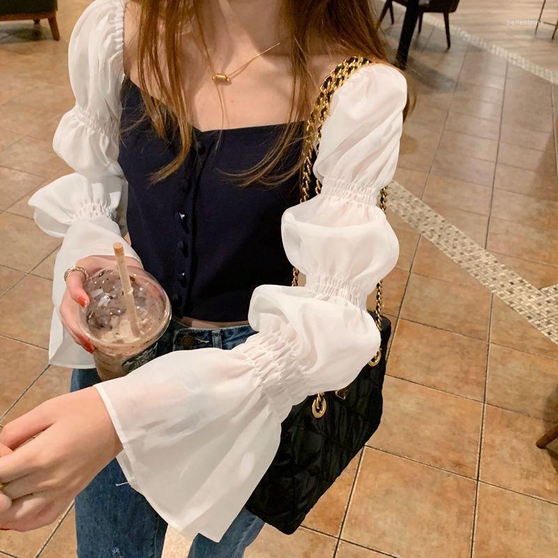 Women' Knits & Tees Woman Sweaters Femme Chandails Color Matching Fall Slim Fit Square Collar Sweater Short Top Pull Hiver Perf22, Black
Women' Knits & Tees Woman Sweaters Femme Chandails Color Matching Fall Slim Fit Square Collar Sweater Short Top Pull Hiver Perf22, Black