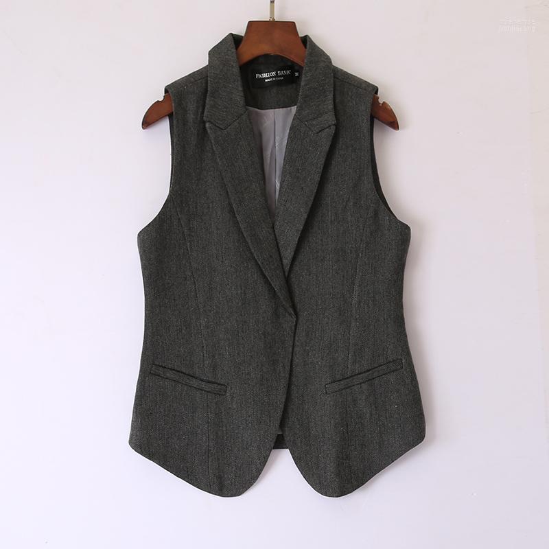 Women' Vests 2022 Spring Autumn Plus Size Fashion Designer Women Suit Waistcoat Turn Down Collar Vest Sleeveless Slim Woolen 4XL JC434 Luci, Gray
Women' Vests 2022 Spring Autumn Plus Size Fashion Designer Women Suit Waistcoat Turn Down Collar Vest Sleeveless Slim Woolen 4XL JC434 Luci, Gray