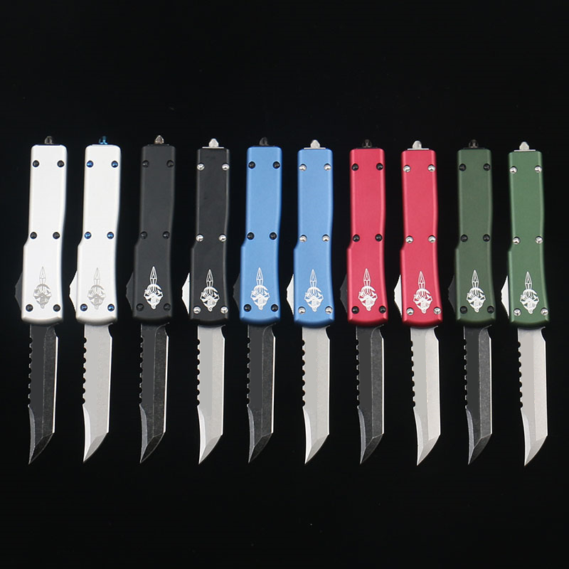 High Quality US Italian Style 70 Hellhound Automatic Knife D2 Blade 6061-T6 aviation Aluminum Alloy Outdoor Camping Combat Tactical EDC Tool Pocket Knives
High Quality US Italian Style 70 Hellhound Automatic Knife D2 Blade 6061-T6 aviation Aluminum Alloy Outdoor Camping Combat Tactical EDC Tool Pocket Knives