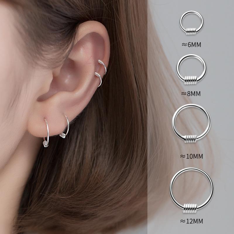 Hoop & Huggie Sterling Silver Cute Small Earrings 6MM 8MM 10MM 12MM Personality Fashion Ear Bone Earring JewelryHoop
Hoop & Huggie Sterling Silver Cute Small Earrings 6MM 8MM 10MM 12MM Personality Fashion Ear Bone Earring JewelryHoop