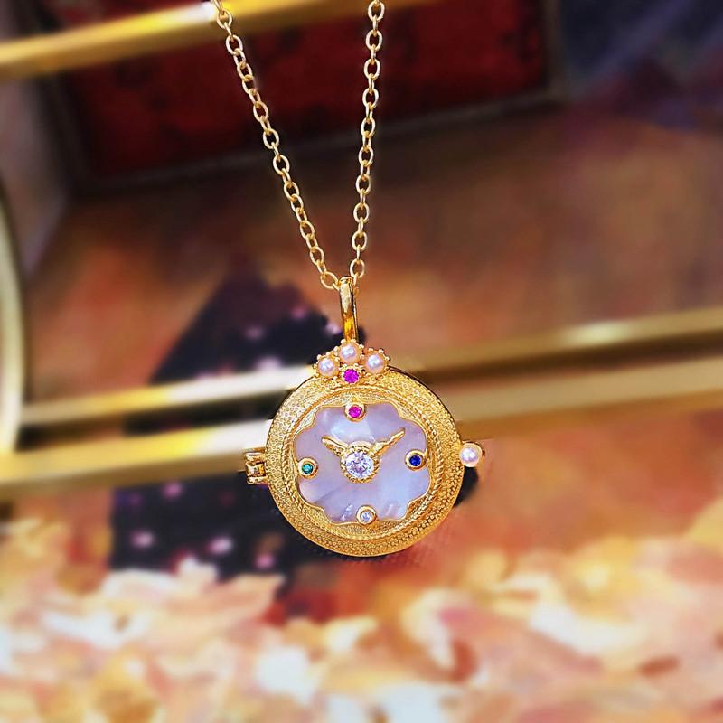 Pendant Necklaces Valentine's Day Gift Women Handmade Craft Pocket Watch Luxury Pearl Natural Colored Shellfish Clock PendantPendant
Pendant Necklaces Valentine's Day Gift Women Handmade Craft Pocket Watch Luxury Pearl Natural Colored Shellfish Clock PendantPendant