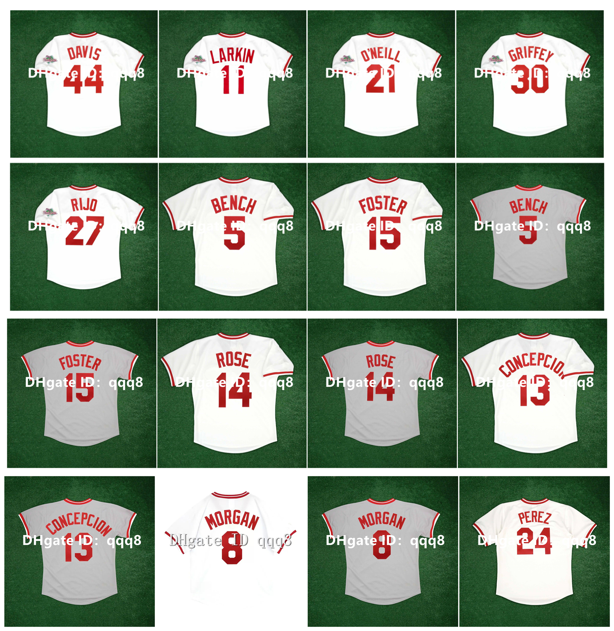 1990 World Series Eric Davis Cincinnati Baseball Jersey Reds George Foster Pete Rose Dave Concepcion Ken Griffey Jr. Barry Larkin Johnny Bench Paul O'Neill Morgan, As pic
1990 World Series Eric Davis Cincinnati Baseball Jersey Reds George Foster Pete Rose Dave Concepcion Ken Griffey Jr. Barry Larkin Johnny Bench Paul O'Neill Morgan, As pic