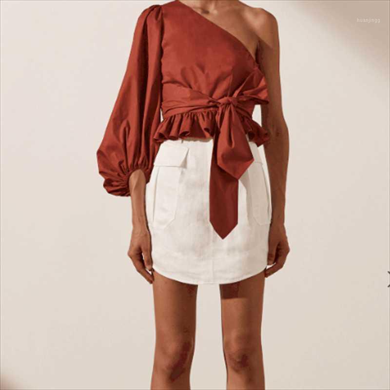 Women' Blouses & Shirts MESTTRAF Women 2022 Fashion Solid One Shoulder Pleated Ruffles Short Shirt Female Side Zipper Blouse Streetwear, As picture
Women' Blouses & Shirts MESTTRAF Women 2022 Fashion Solid One Shoulder Pleated Ruffles Short Shirt Female Side Zipper Blouse Streetwear, As picture