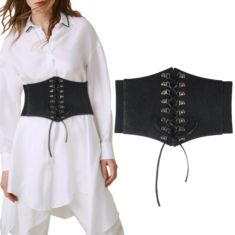 Belts Fashion Women Waist Corset Elastic Waistband Leather Wide Lace Slimming Body Cummerbund With Nterlock Buckle, Black
Belts Fashion Women Waist Corset Elastic Waistband Leather Wide Lace Slimming Body Cummerbund With Nterlock Buckle, Black