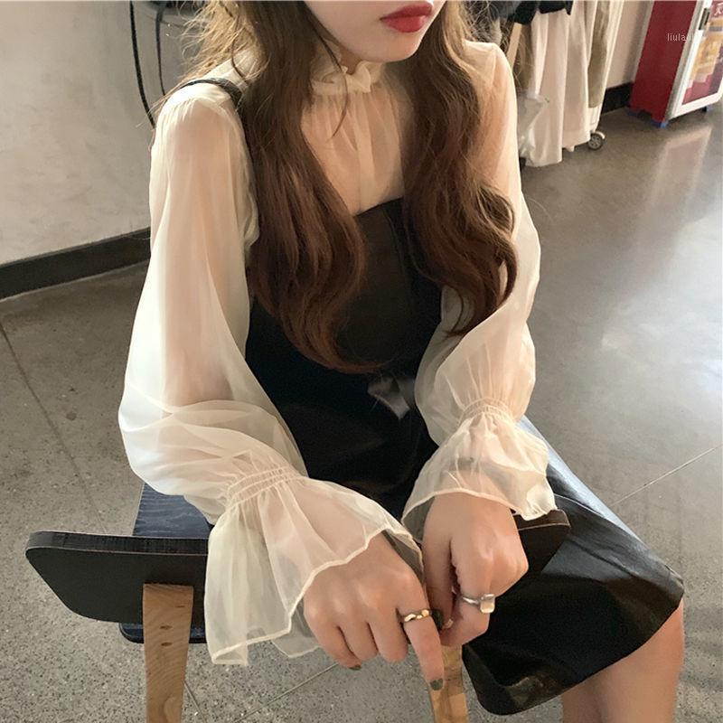 Women' Blouses & Shirts Women Blouse Autumn Winter Lace Long Sleeve Net Falbala Bell Chiffon Ropa De Mujer, White
Women' Blouses & Shirts Women Blouse Autumn Winter Lace Long Sleeve Net Falbala Bell Chiffon Ropa De Mujer, White